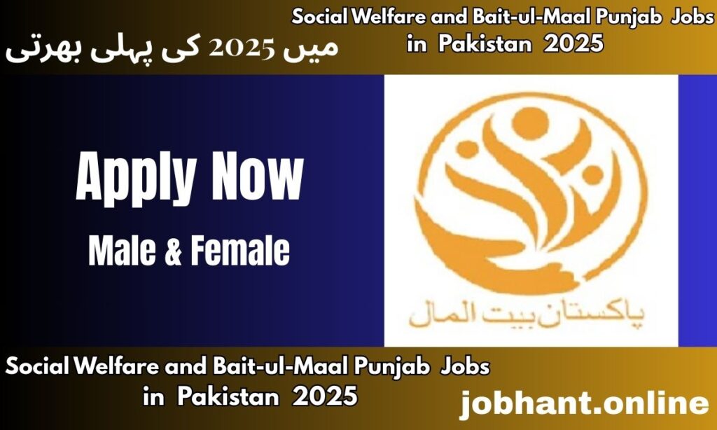 Social Welfare and Bait-ul-Maal Punjab Jobs 2025